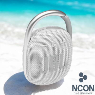 JBL Clip 4 Wireless Bluetooth Speaker Squad (White)
