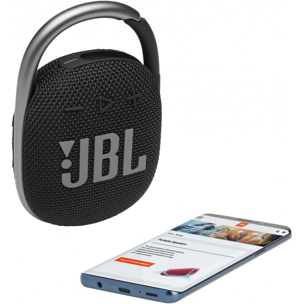 JBL Clip 4 Wireless Bluetooth Speaker Squad (Black)