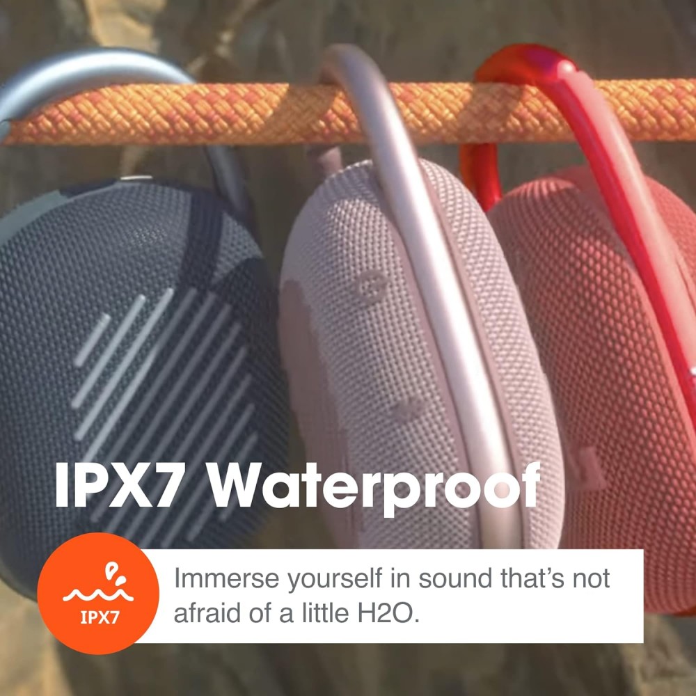 JBL Clip 4 Wireless Bluetooth Speaker Squad (White)