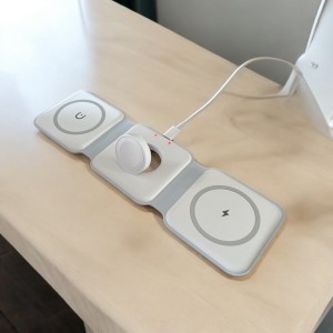 3 σε 1 Ασύρματη βάση φόρτισης πολλαπλών λειτουργιών - 3 σε 1 Magnetic Wireless Charging Dock – Λευκό